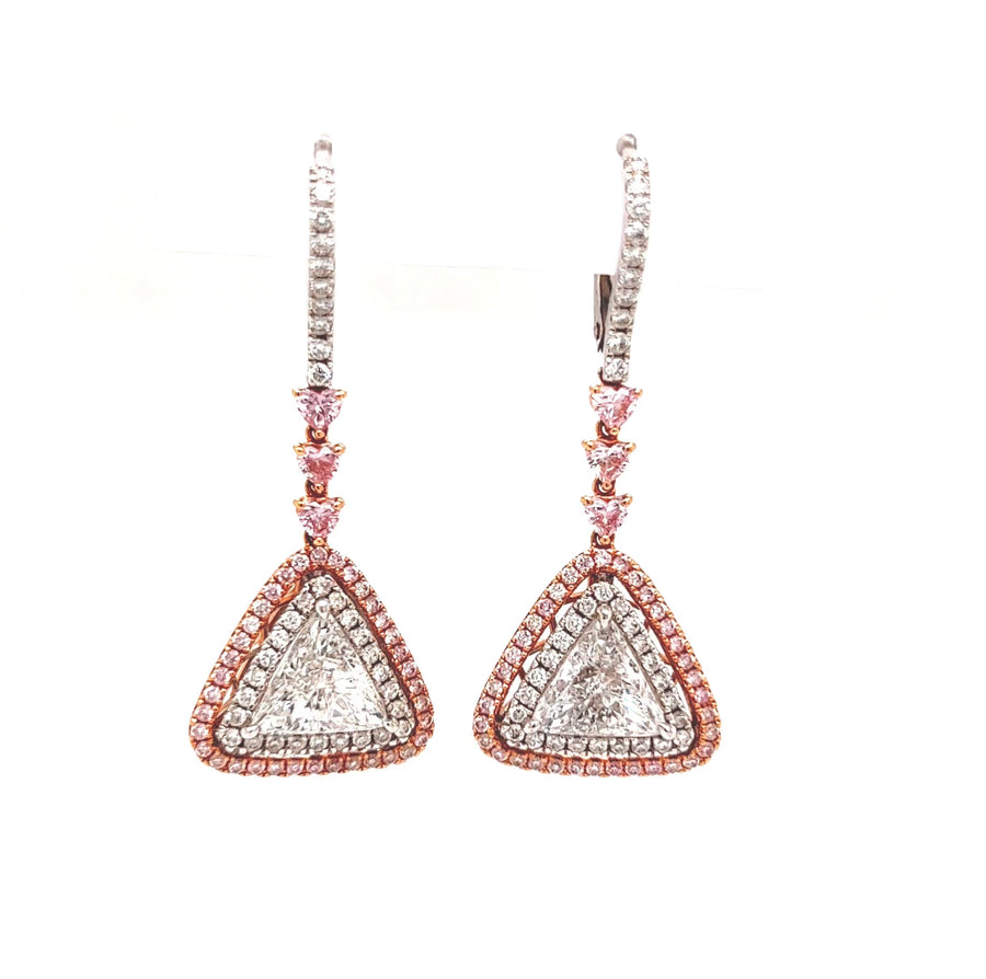 Diamond Triangle Earrings