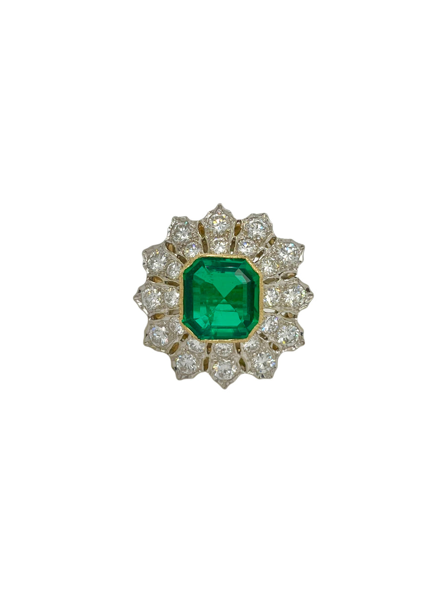 Buccellati Emerald Diamond Ring