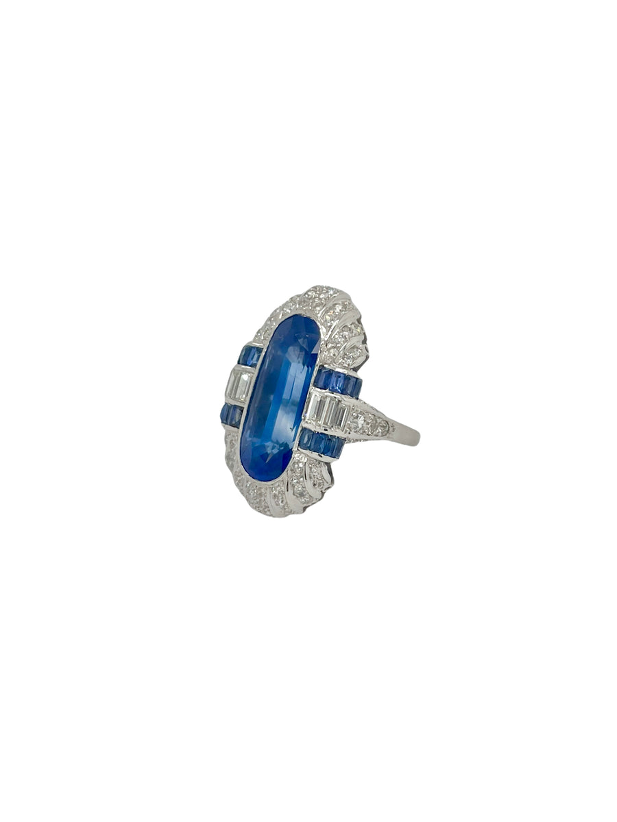 Burma Sapphire Diamond Ring