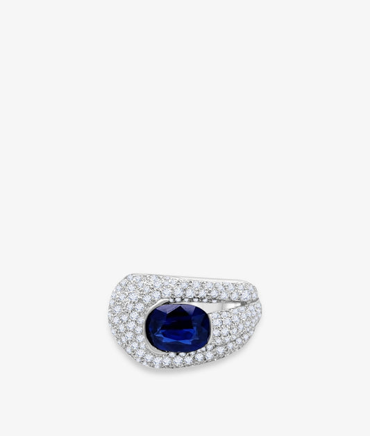 Untreated Burma Sapphire Ring