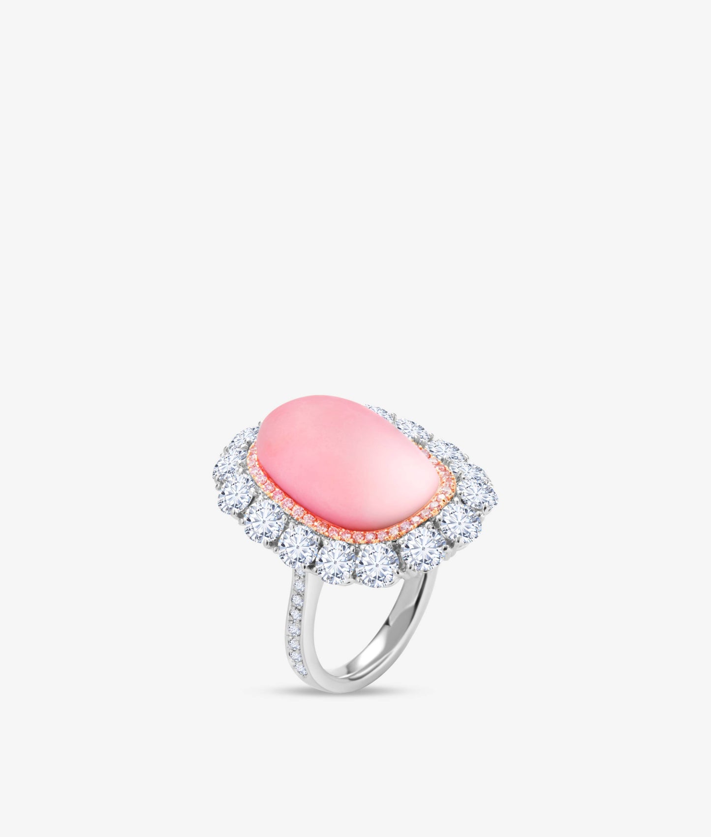Conch Pearl and Diamond Ring