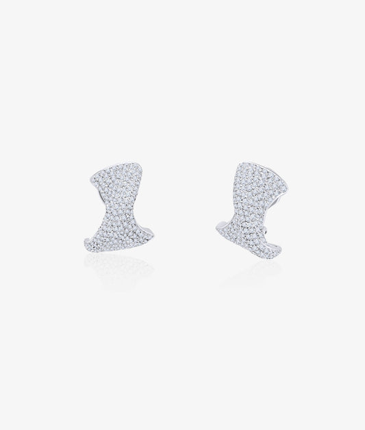 Diamond twisted earclips