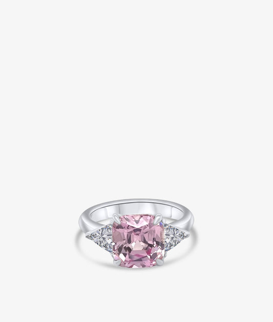 Pink Sapphire Diamond Ring