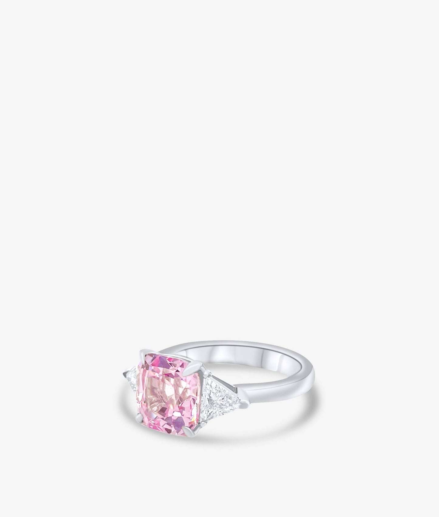 Pink Sapphire Diamond Ring