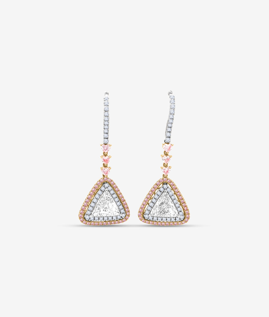 Diamond Triangle Earrings