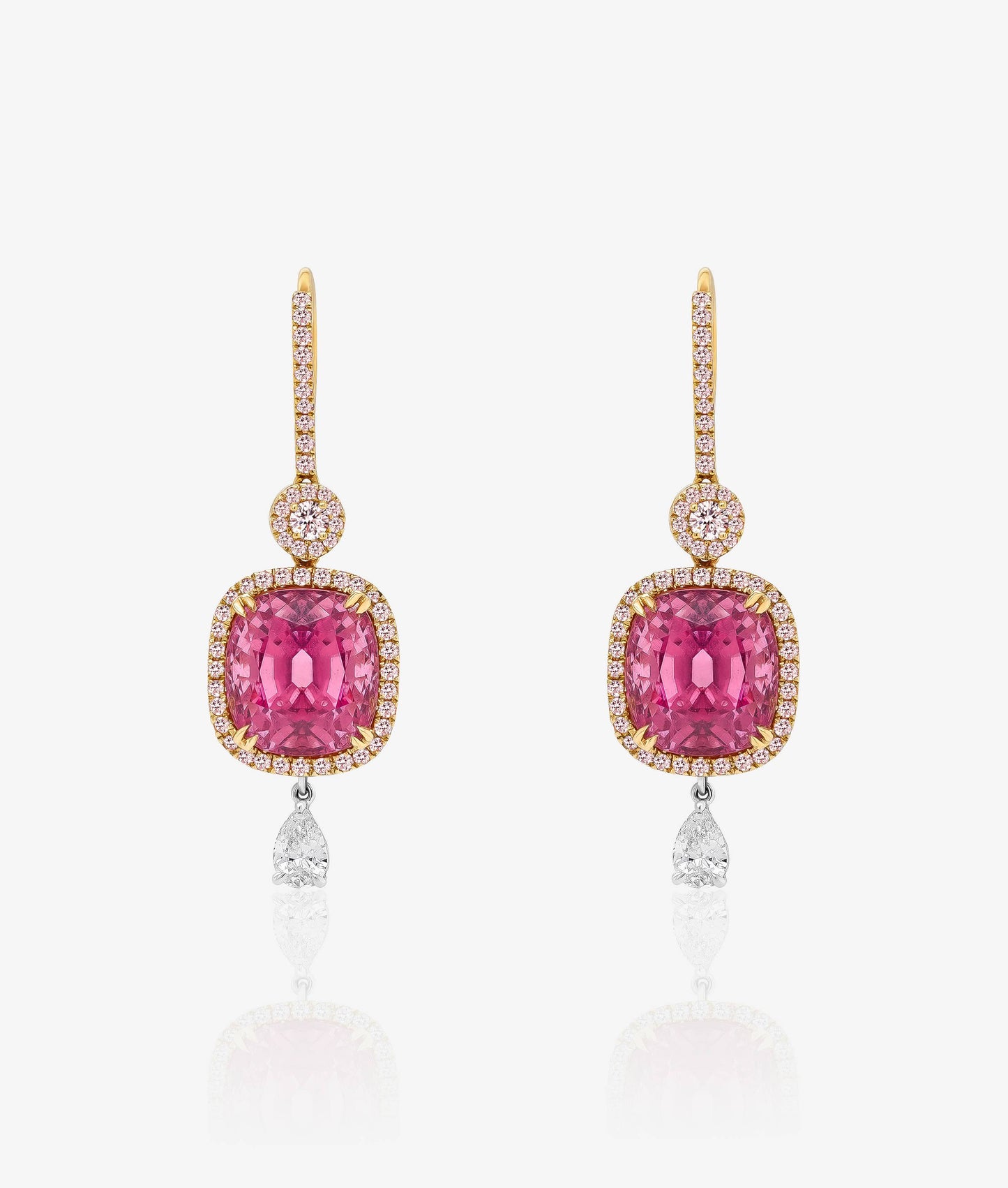 Spinel Diamond Earrings