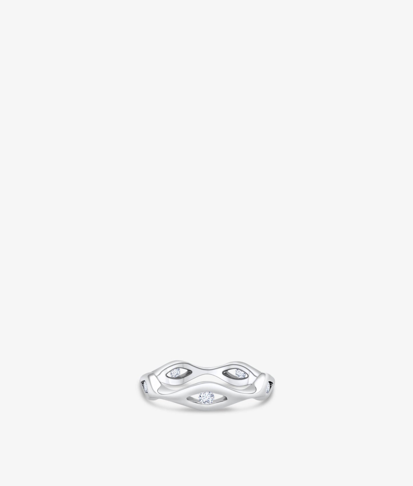 Delicate White Gold Diamond Ring