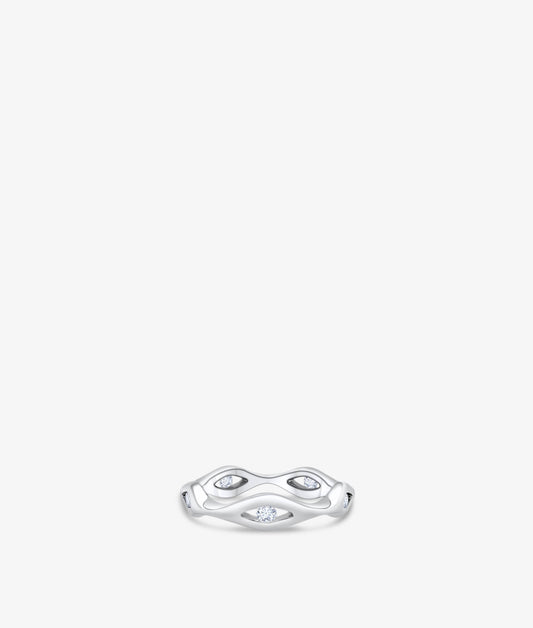 Delicate White Gold Diamond Ring
