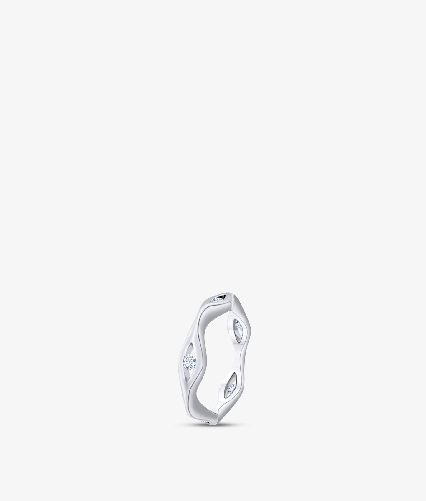 Delicate White Gold Diamond Ring