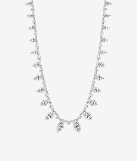 Marquis diamond necklace