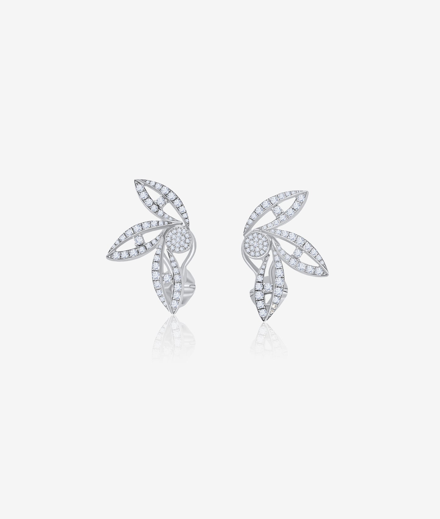 White Gold Diamond Ohrclips