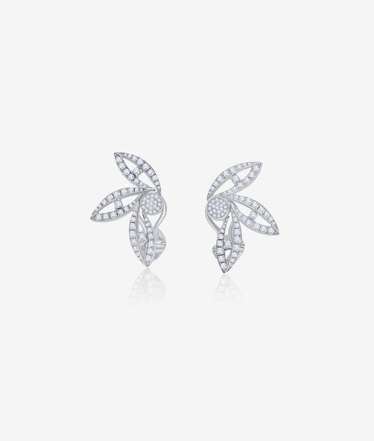 White Gold Diamond Ohrclips
