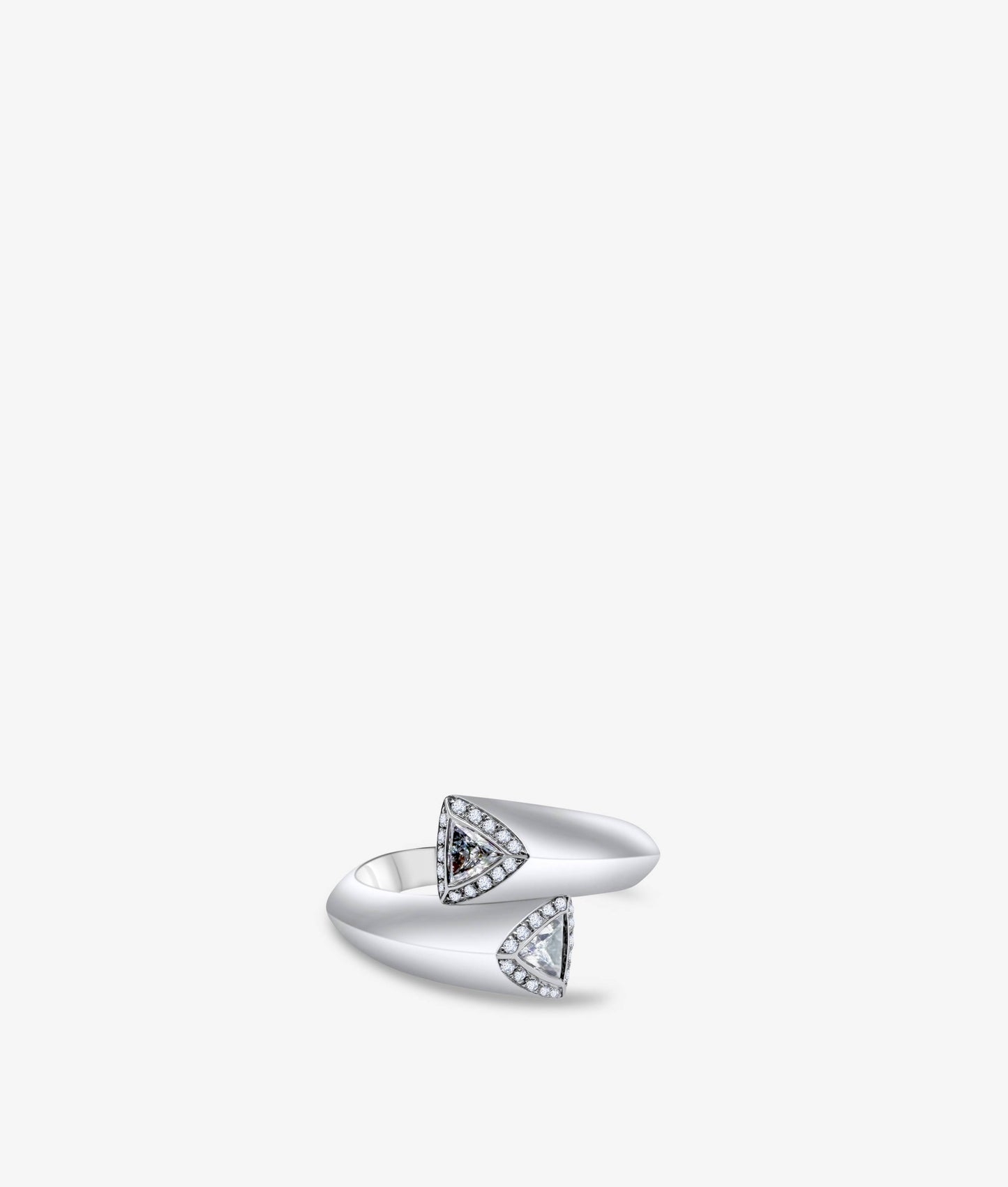 Triangle Diamond Toi et Moi Ring