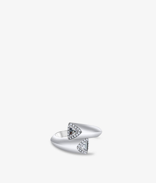 Triangle Diamond Toi et Moi Ring