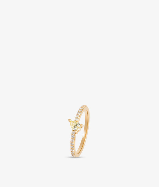 Lemon Pepper Tilt Pear Ring
