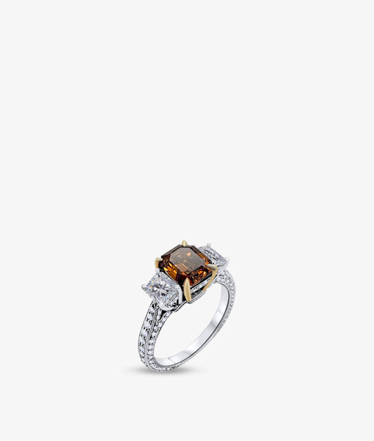 Fancy Deep Orange Diamond Ring
