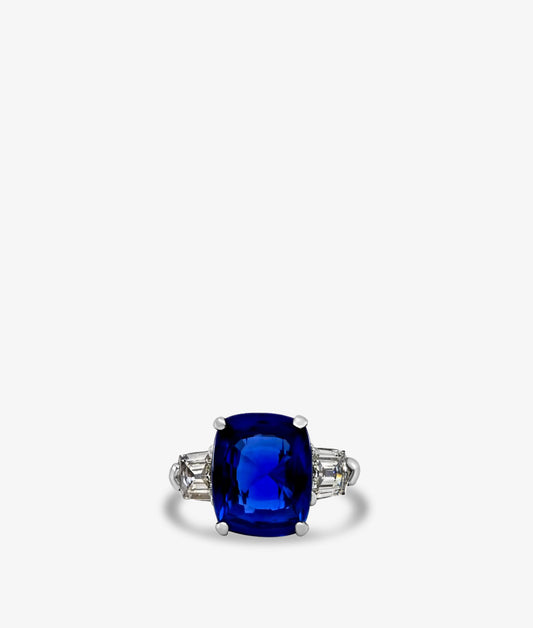 Burma Sapphire Diamond Ring