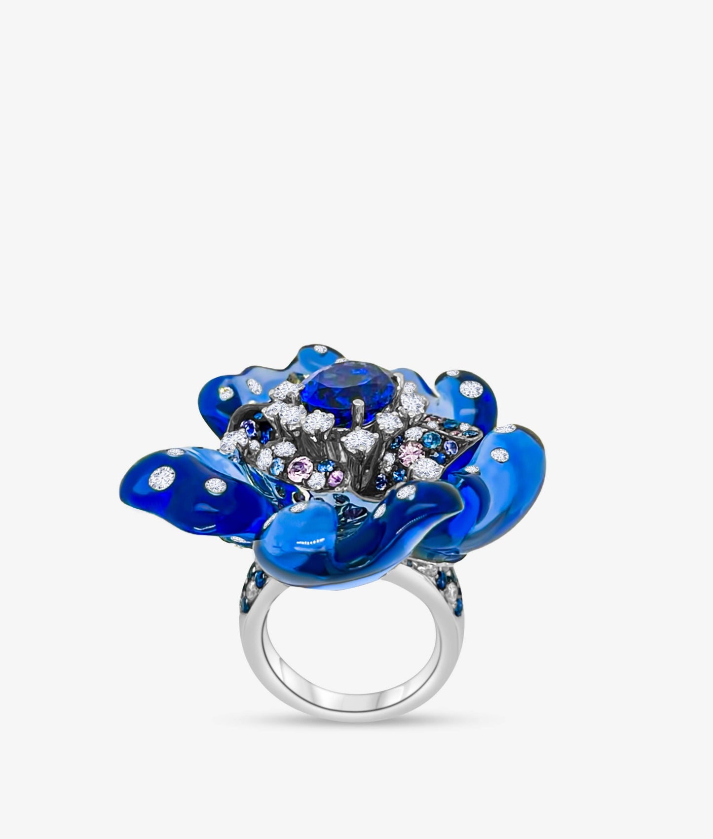 Tanzanite Flower Ring