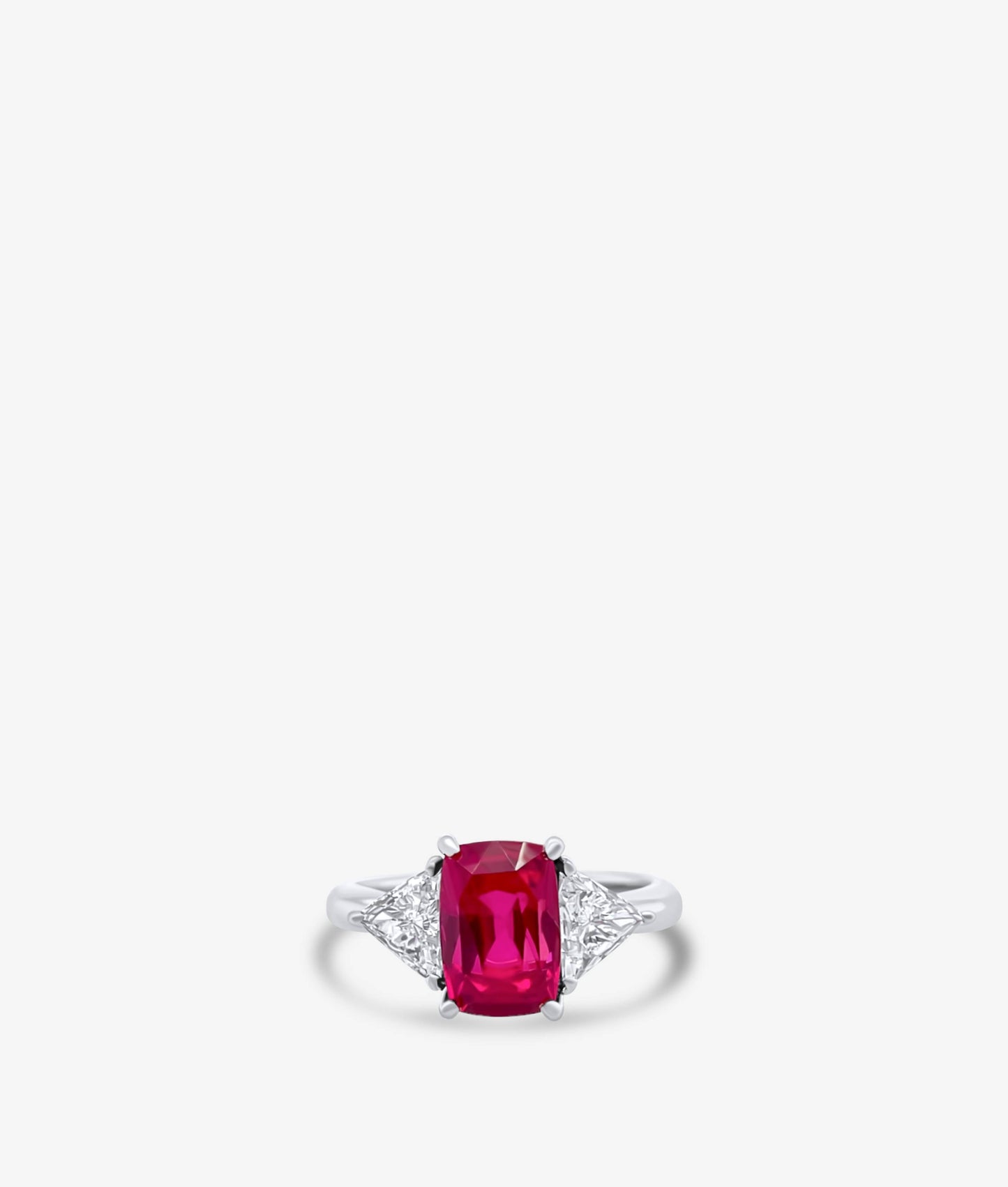 Cushion Ruby Diamond Ring