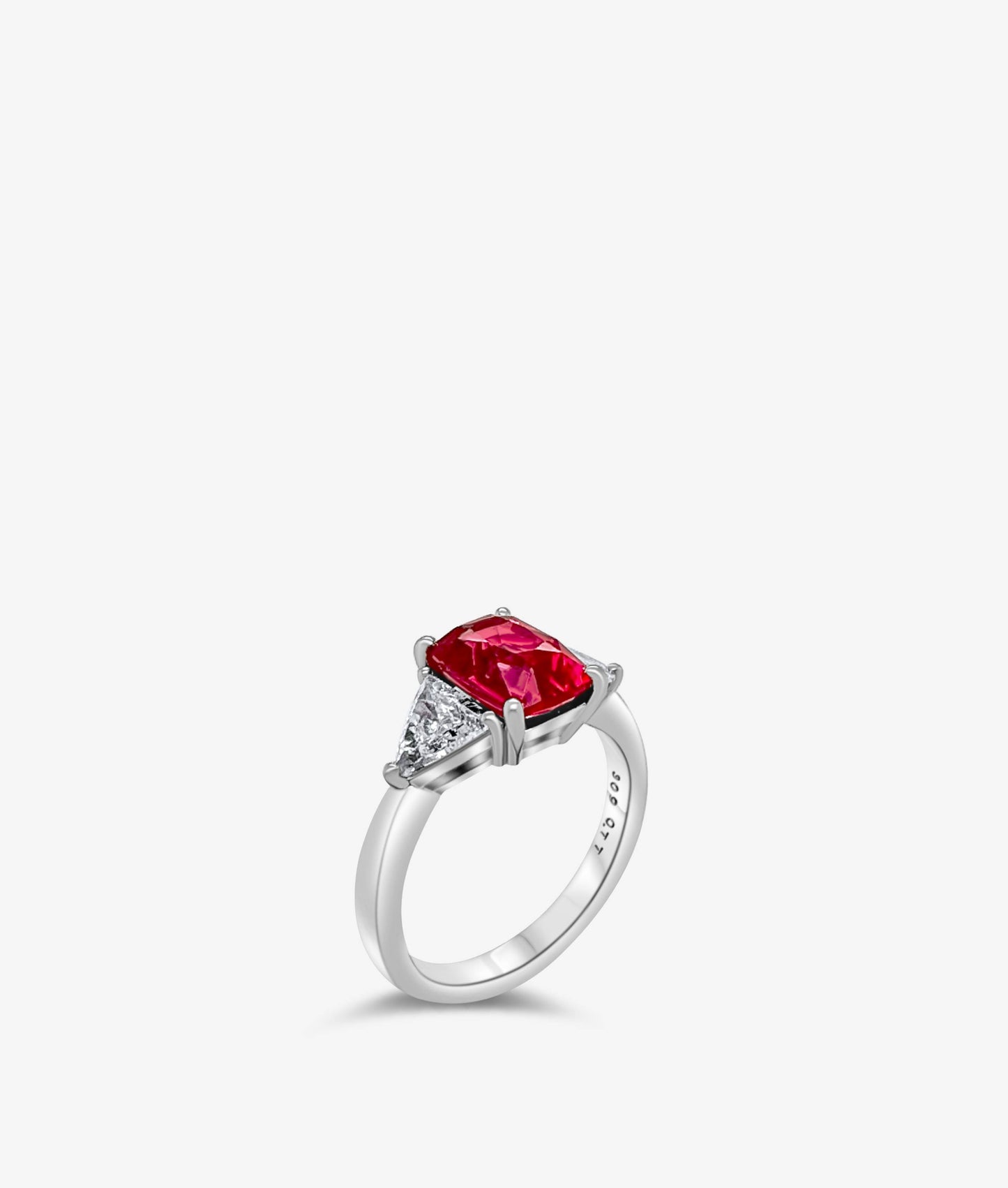 Cushion Ruby Diamond Ring