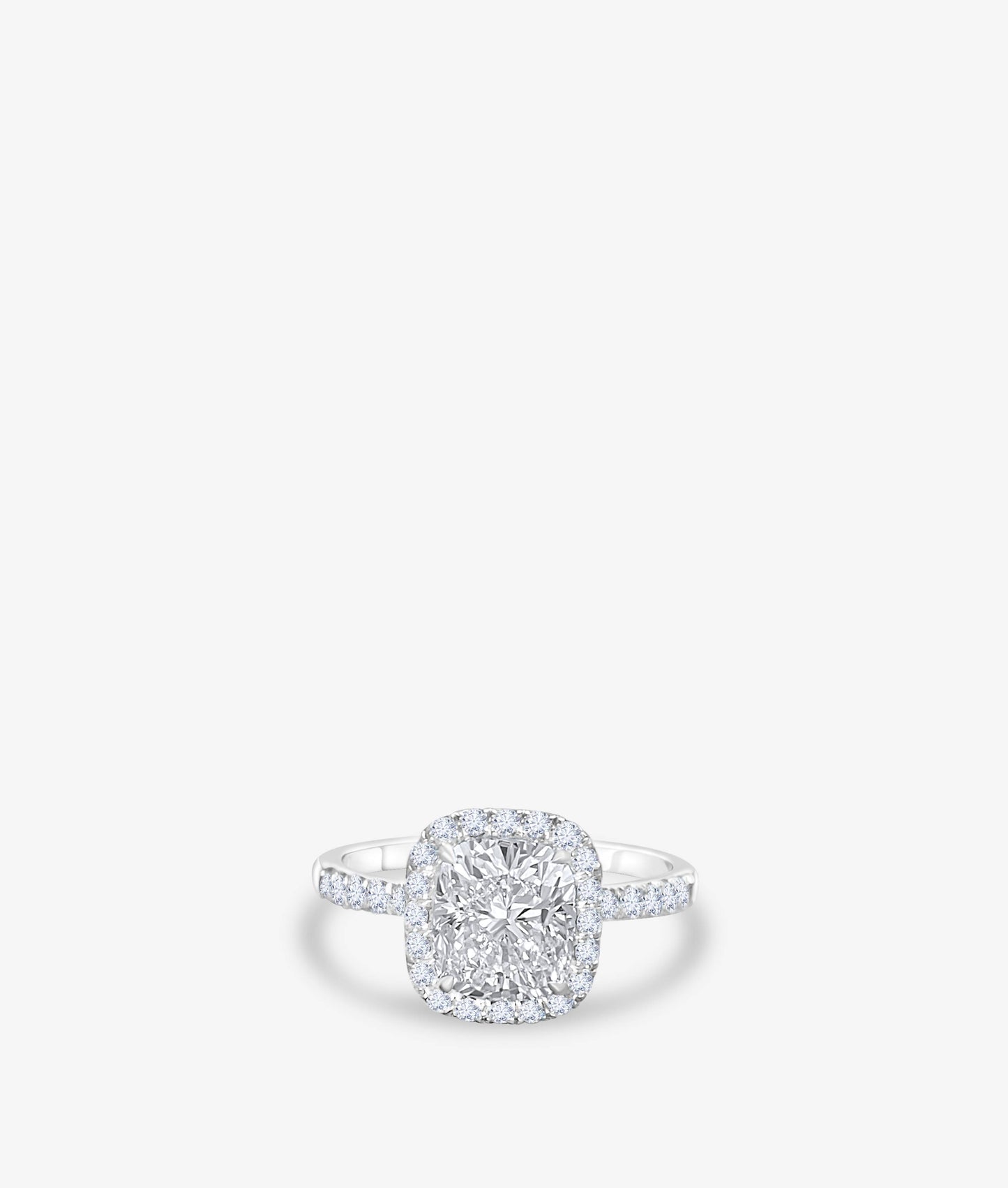 Cushion Diamond Ring with Halo