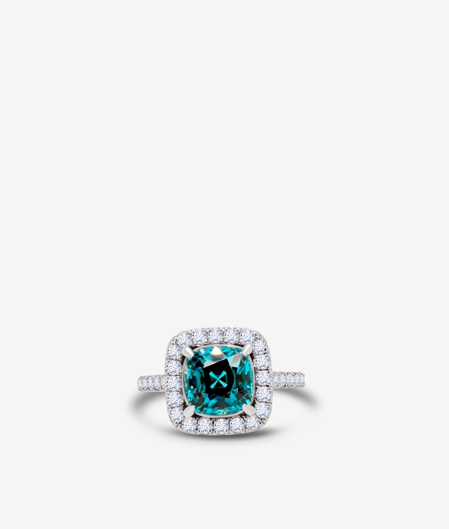 Zirkon and Diamond Ring