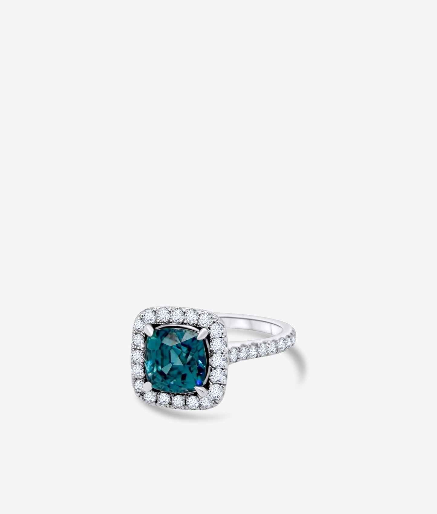 Zirkon and Diamond Ring