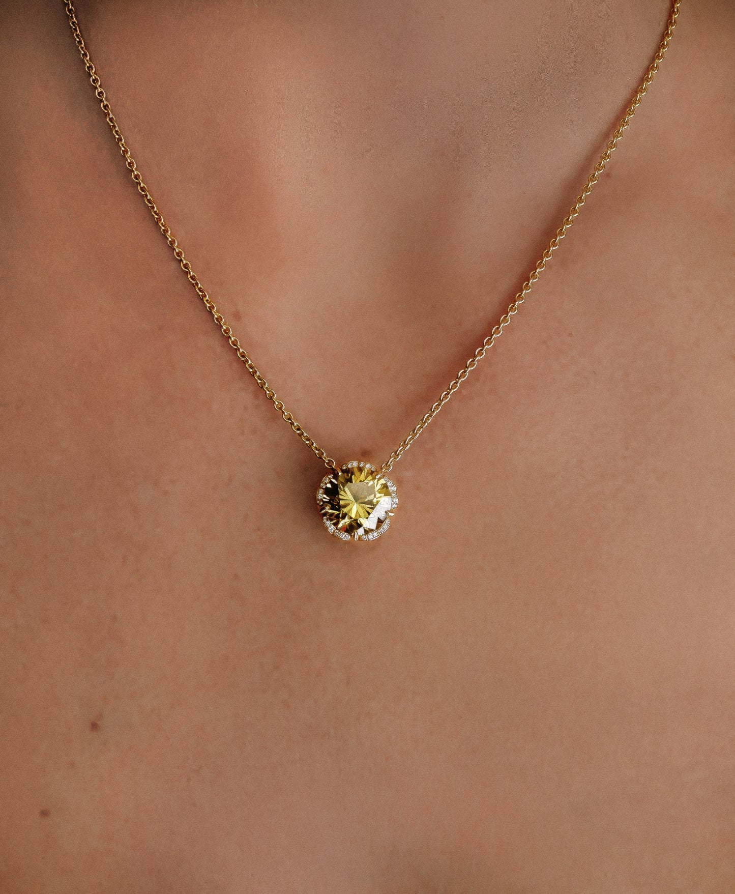 Fancy Colored Diamond Necklace