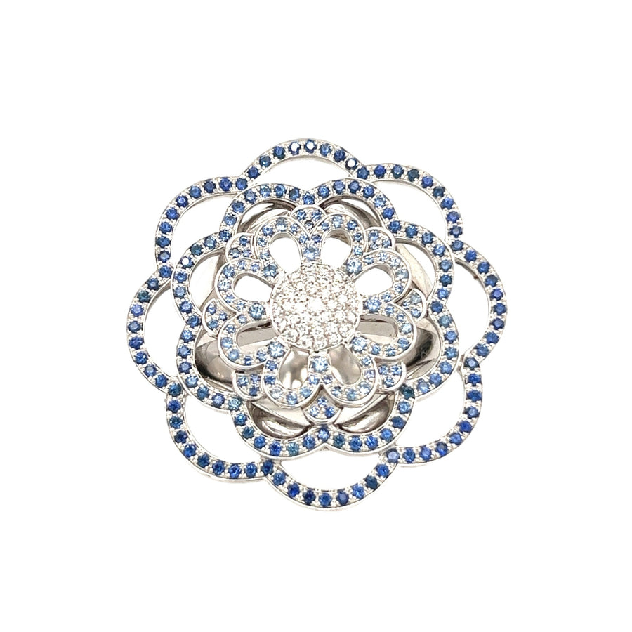 Hypnotic Flower Sapphire 1.04ct. Dia. 0.58ct.
