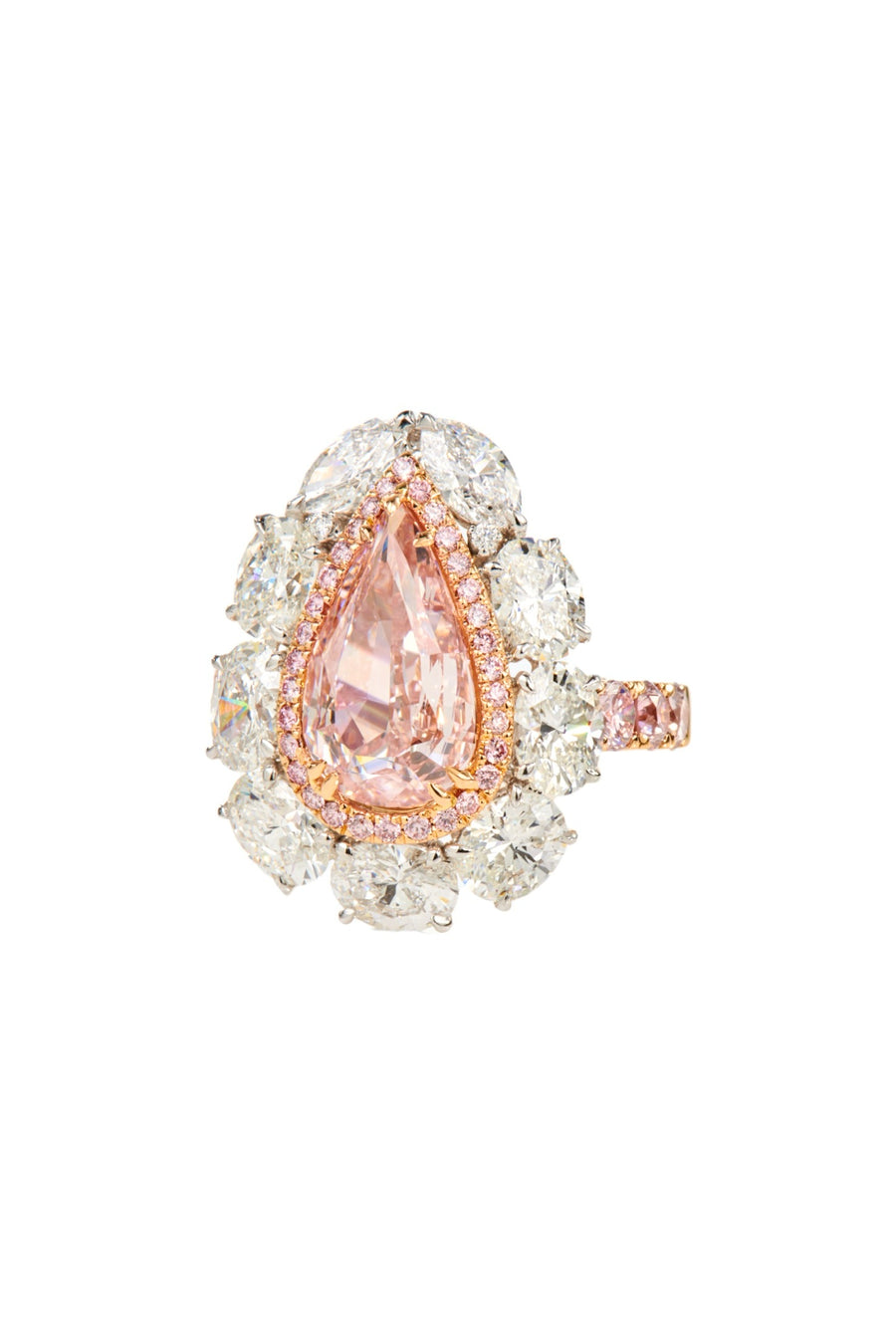 Pink Diamond Pear Shaped Ring