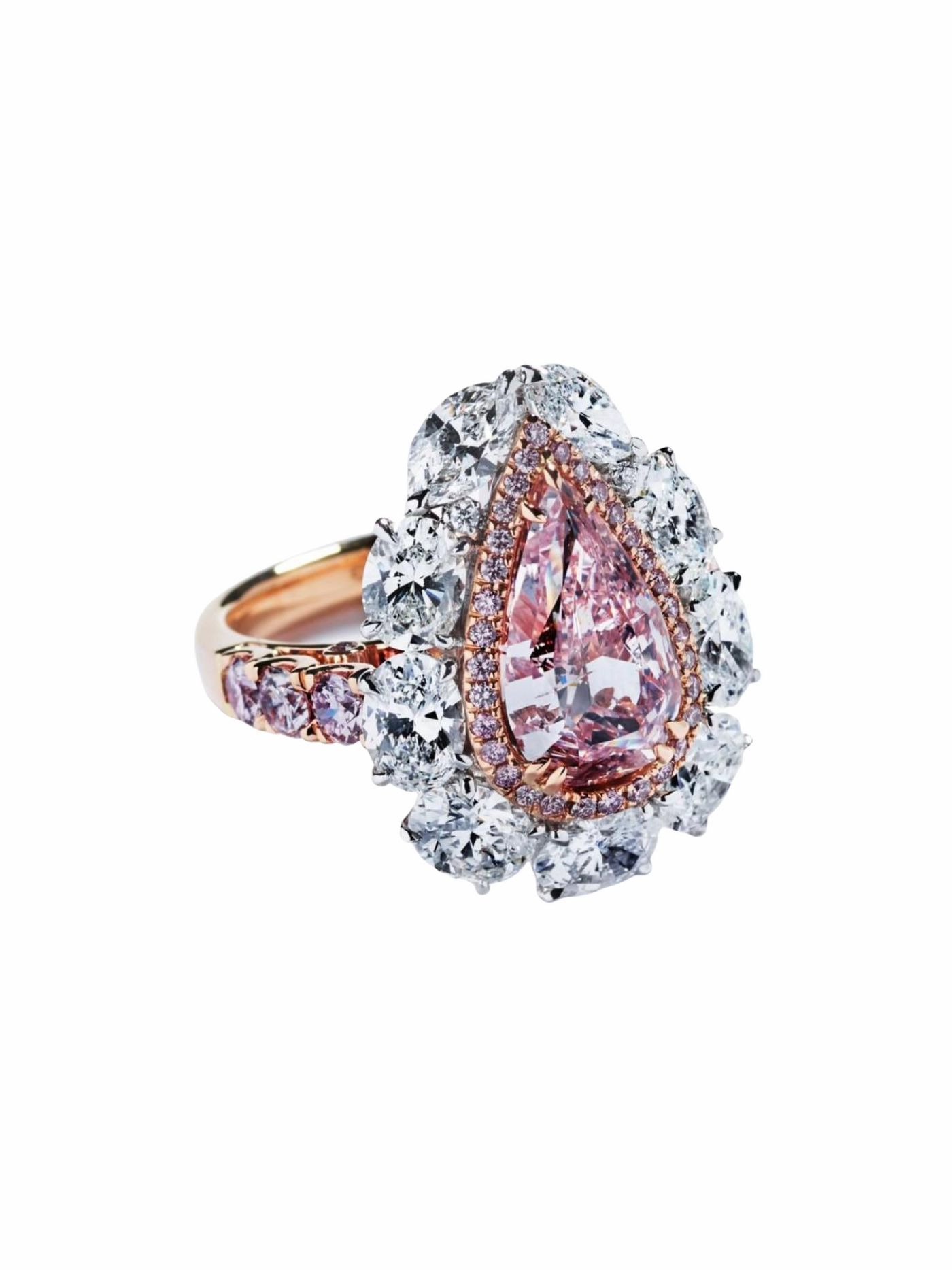 Genuine pink 2025 diamond ring